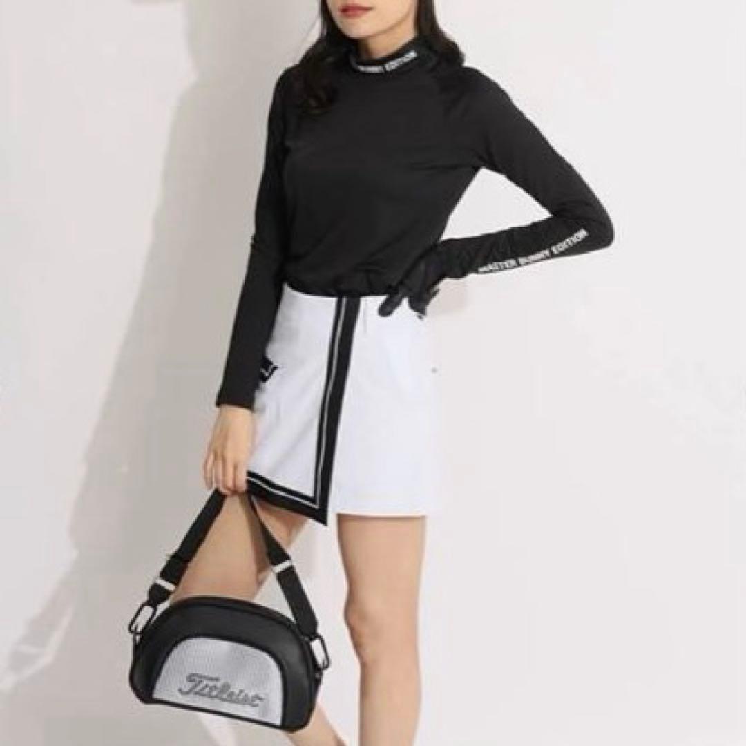 パーリーゲイツ☆新品 マスターバニー クールコア微メッシュモックネックカットソー