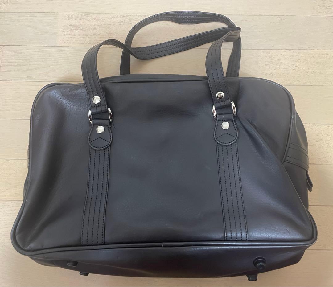 EASTBOY スクールバッグ　焦げ茶　ピンク女神刺繍　ブラウン　スクバ