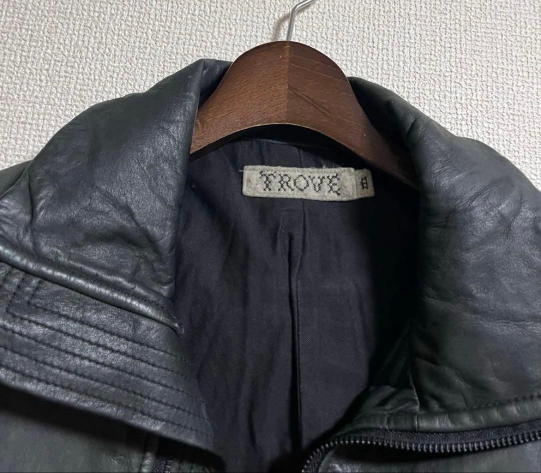 TROVE トローヴ　ハイネック　カウレザー　トラックジャケット