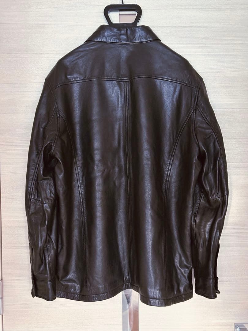 エディバウアー　ラムスキンレザージャケット黒