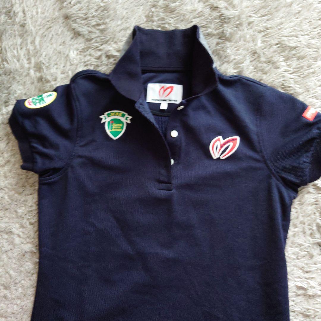 刺繍ロゴ ネイビー ポロシャツ 半袖