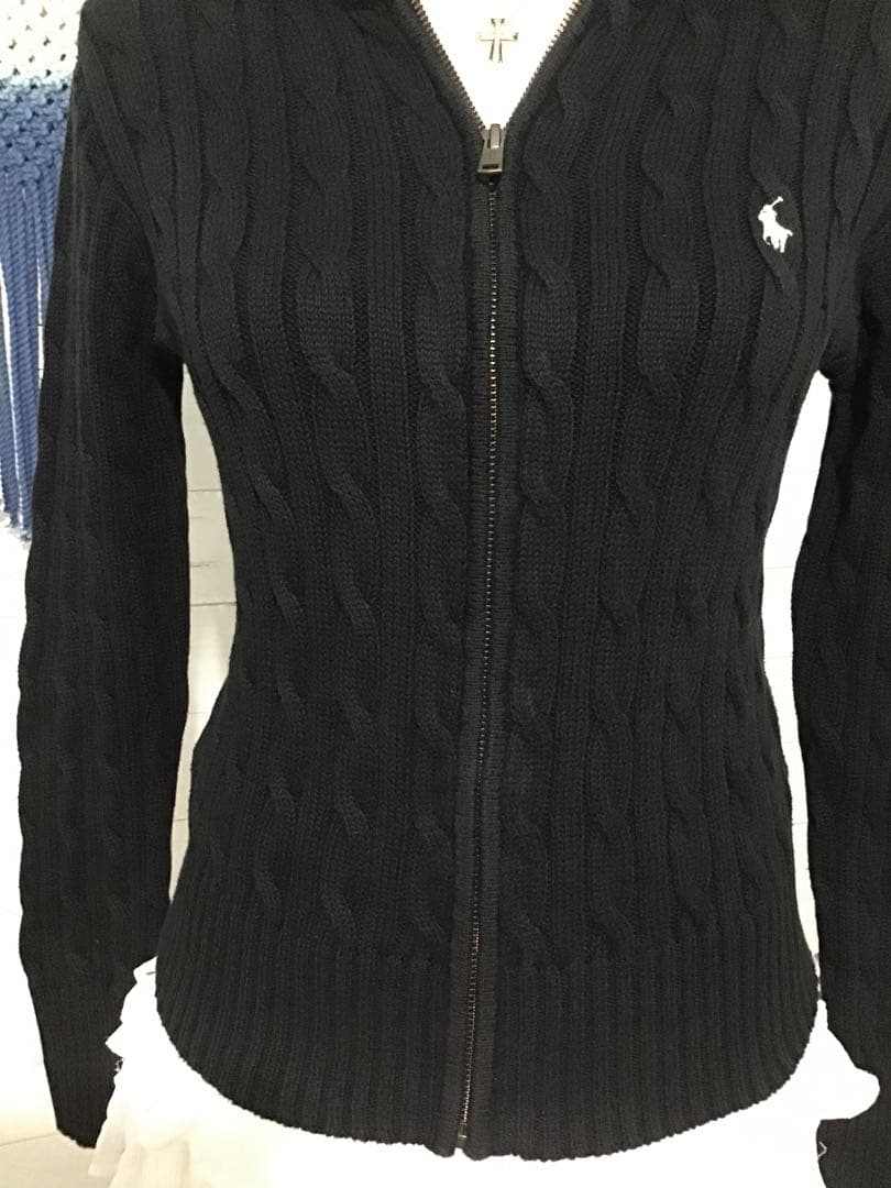 ★ラルフローレン★Y2K ポニー ニットパーカー ケーブルニット