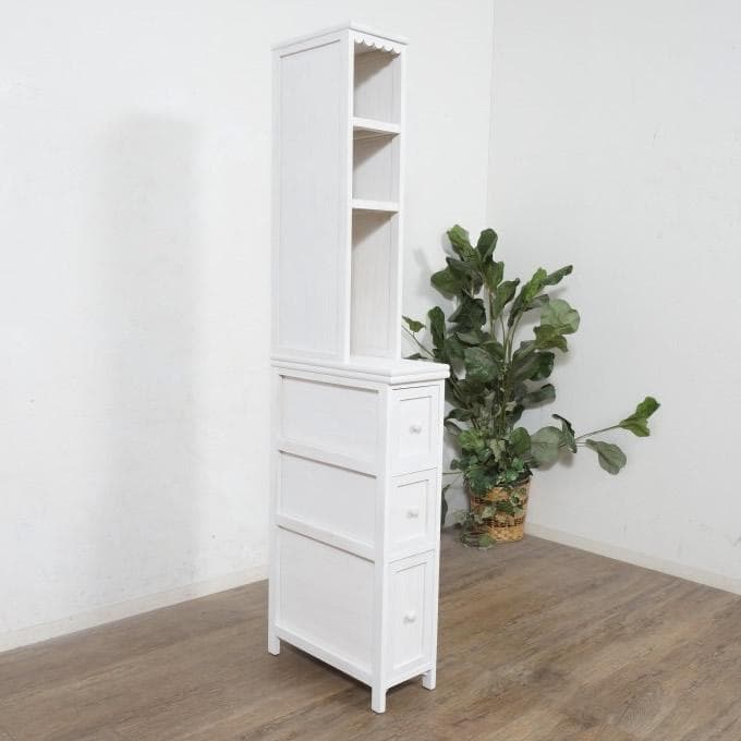 【新品】スリム収納ラック　隙間収納　アンティーク調　シャビー　アウトレット