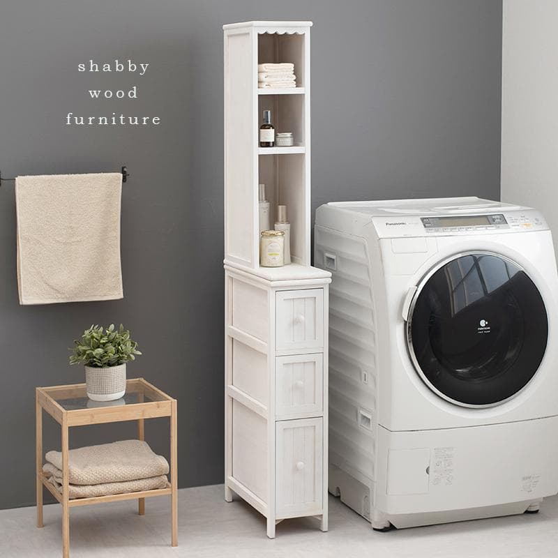 【新品】スリム収納ラック　隙間収納　アンティーク調　シャビー　アウトレット