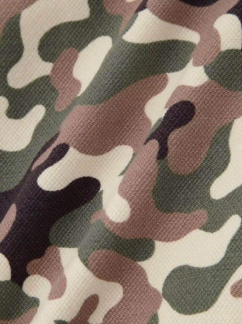 新品 パーリーゲイツ コットンストレッチバーズアイ表起毛パンツ カモ柄(4)M