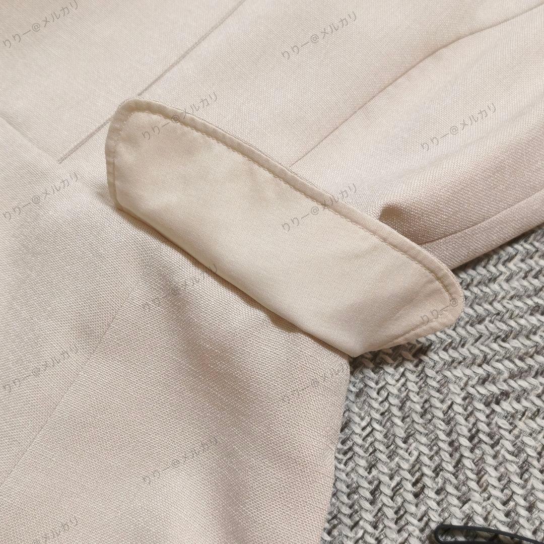 サイズ36　ANAYI　リネン調オックスフレアワンピース　アイボリー　アナイ