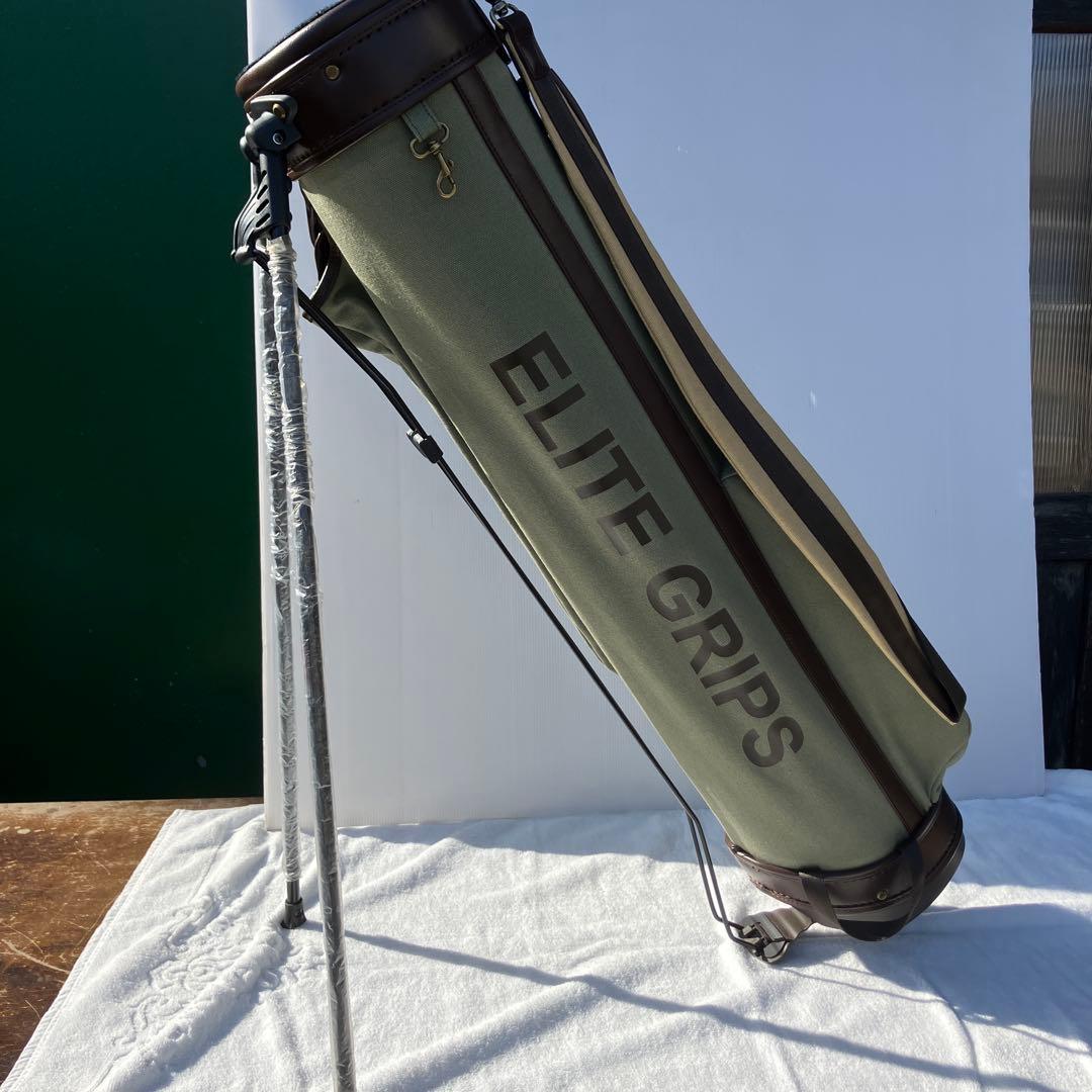 限定　エリートグリップ　スタンド式ゴルフバッグ オリーブグリーン