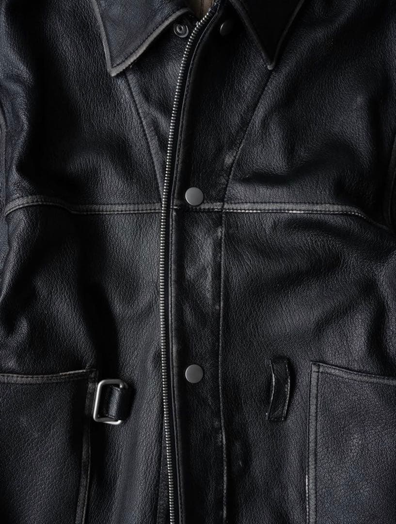 barbell object x Attic 別注 ゴートレザーカバーオール