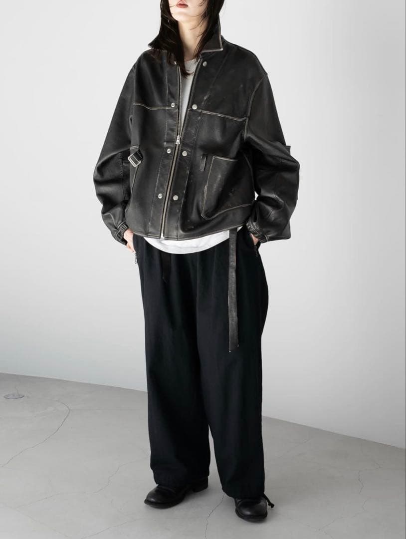 barbell object x Attic 別注 ゴートレザーカバーオール