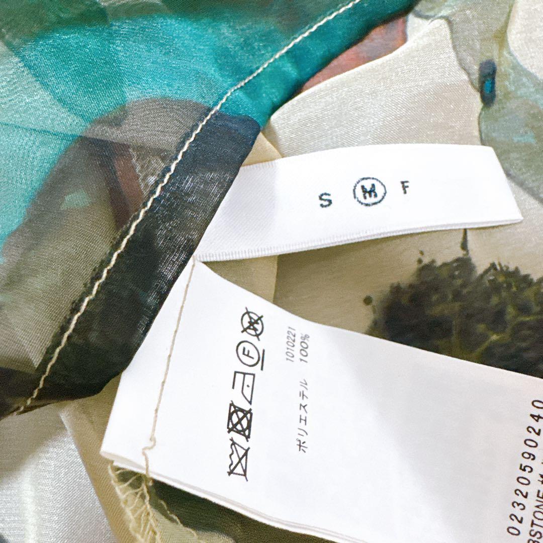 ワンピース Ameri SCAN FLOWER CHIFFON DRESS M