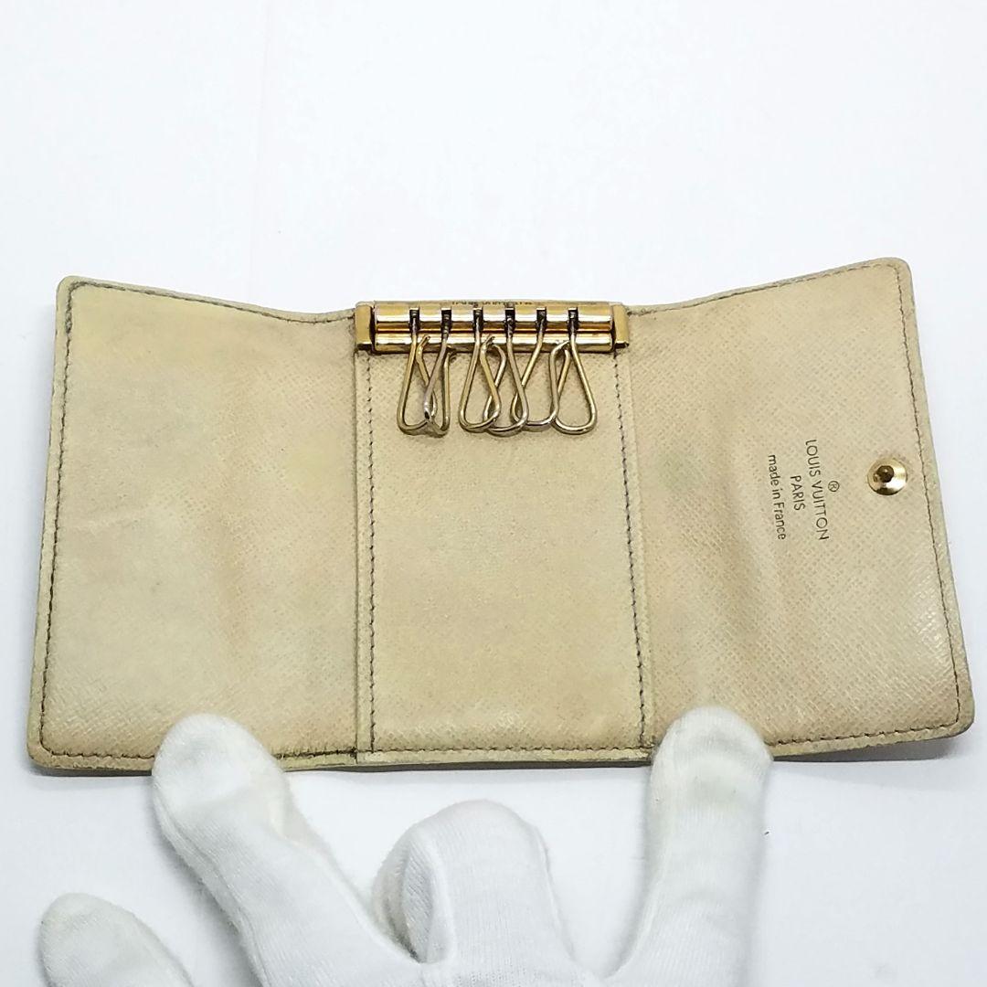 ルイヴィトン ダミエ アズール キーケース 6連 ミュルティクレ6 白　ホワイト