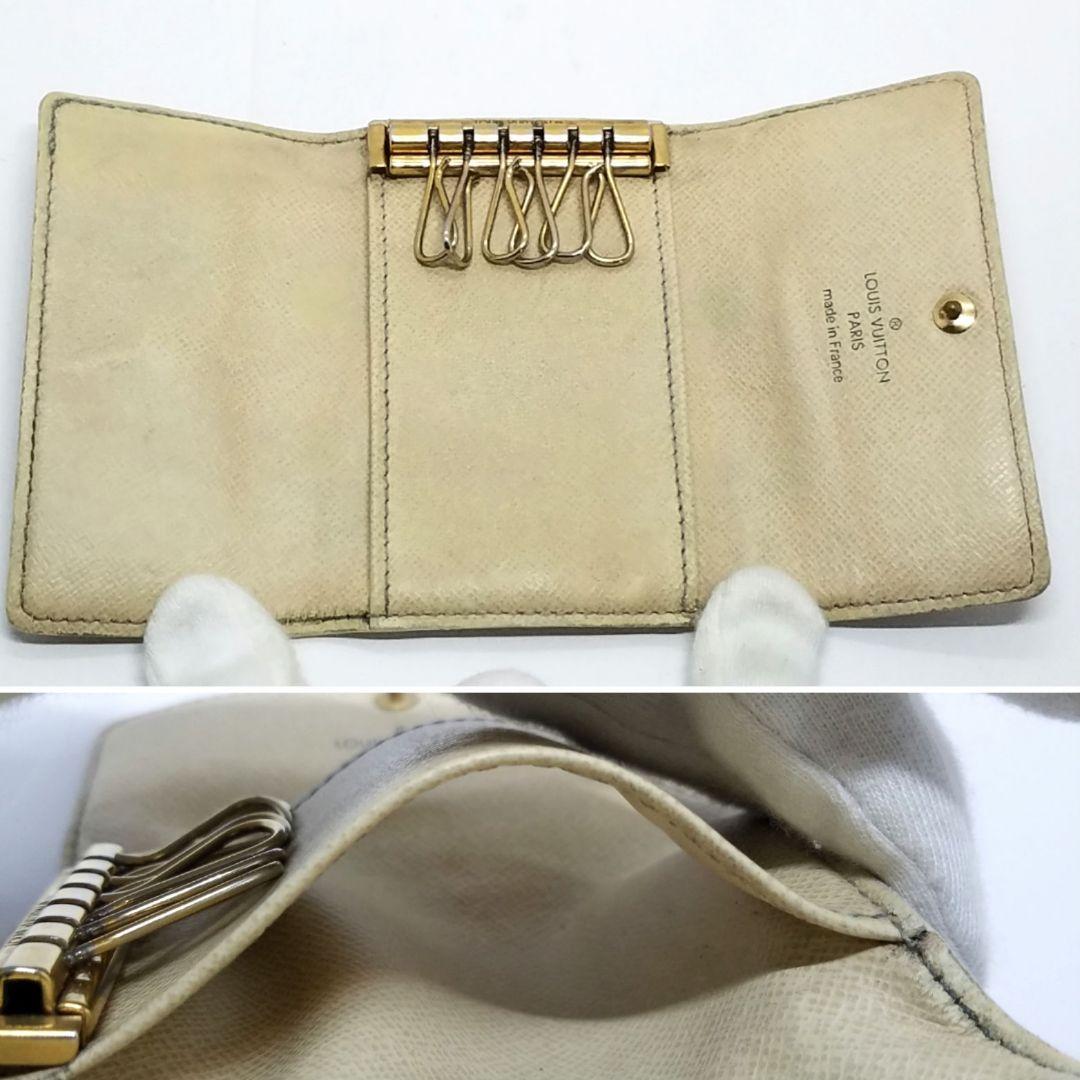 ルイヴィトン ダミエ アズール キーケース 6連 ミュルティクレ6 白　ホワイト