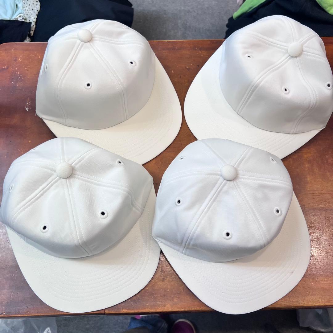 野球　ソフトボール　帽子　練習　白　きなり　ジュニア　PARADAISE