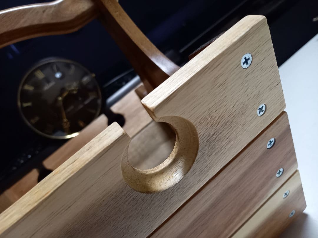 良木工房　YOSHIKI 木製　バスケット　折り畳み式　テーブル 2way