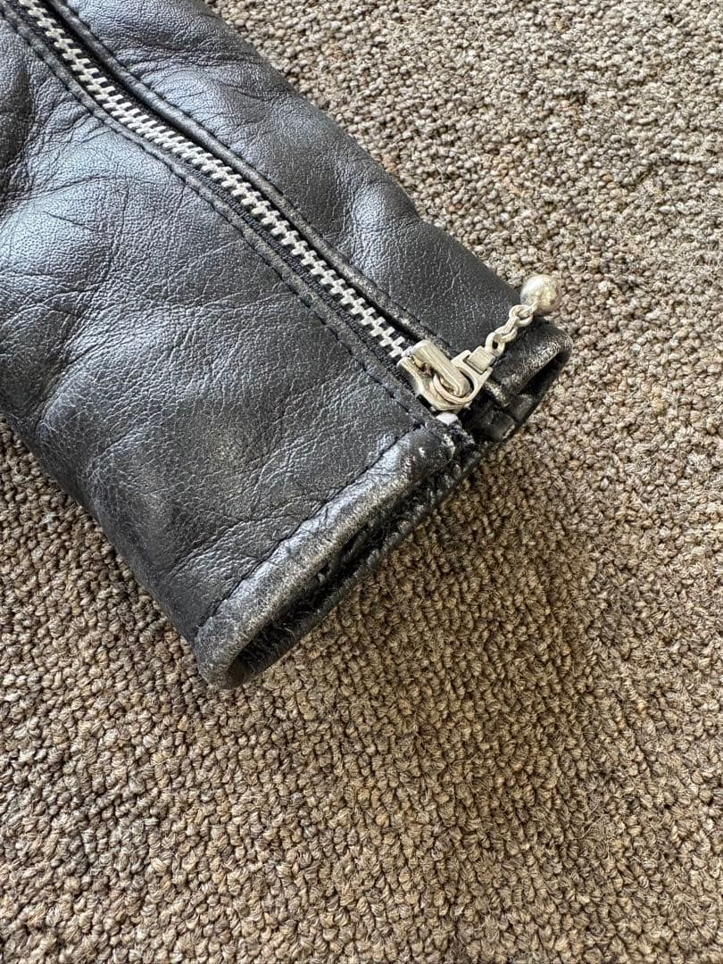 HORN WORKS レザーライダース ダブル ブラック　サイズM