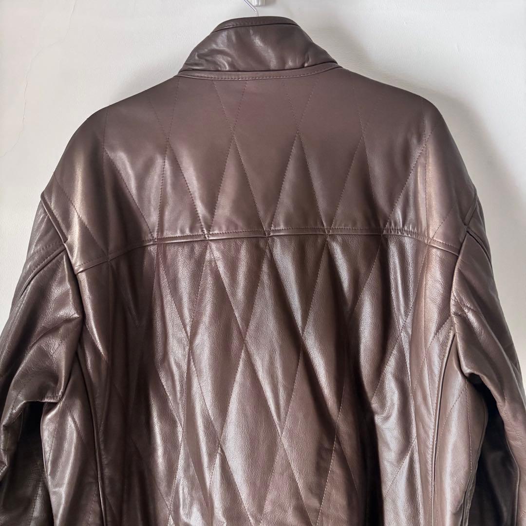 tmz　CCU 茶 キルティング ジャケット レザー　コート