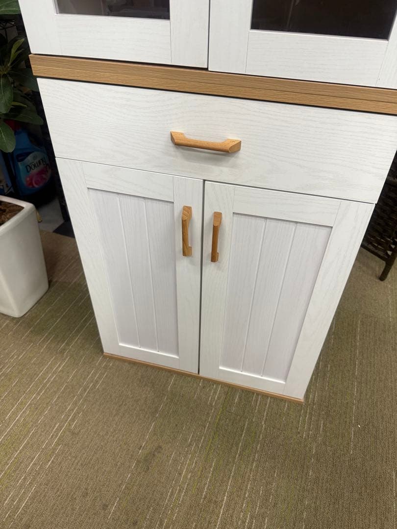 【超美品】ナフコ セリカシリーズ キャビネット　食器棚60HD 60Gセット