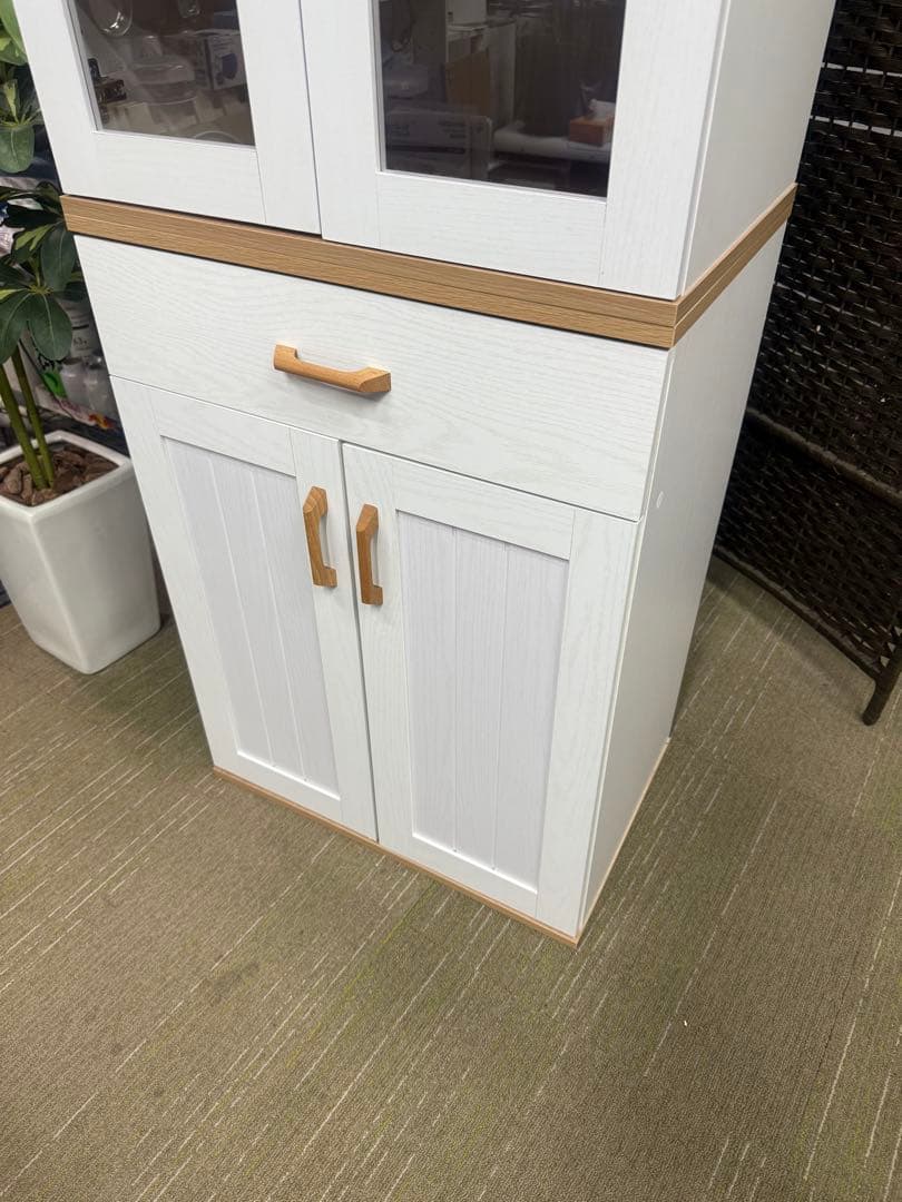 【超美品】ナフコ セリカシリーズ キャビネット　食器棚60HD 60Gセット