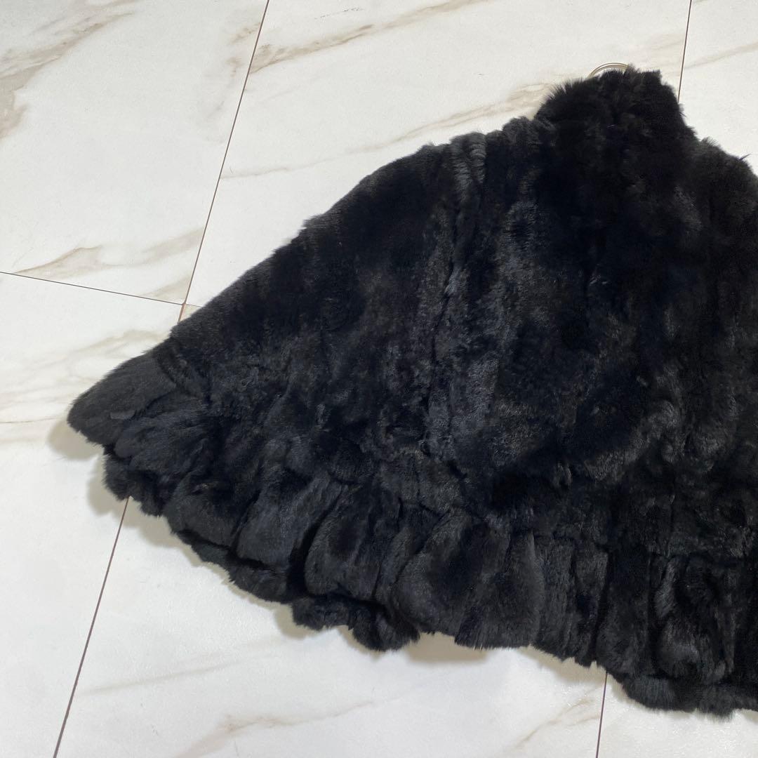 希少♡ヴィンテージ レッキスラビットファーポンチョ 極美品