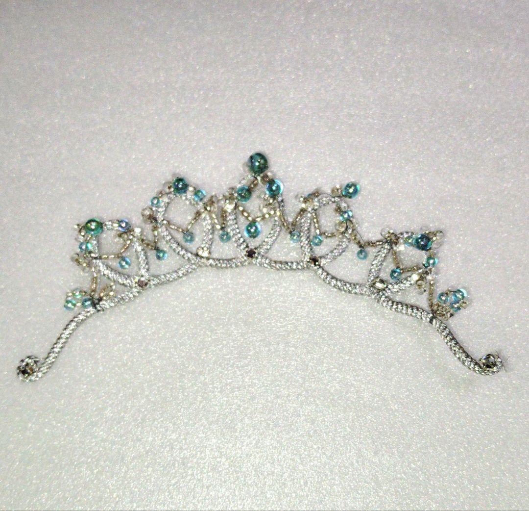 バレエ　水色チュチュ訳あり4着 ボン26cm　冠、袖付き　120〜130