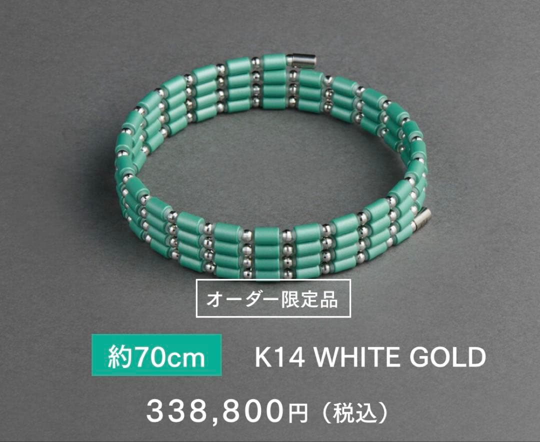 パ*ピ様 値下　ほぼ新品PEARL MINTK14 WHITE GOLD50cm