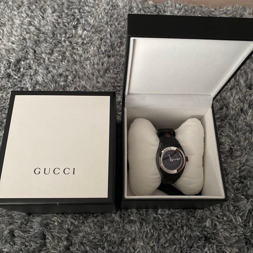 24時間以内発送　未使用品　GUCCI　SYNCシンク　腕時計　レディース　黒