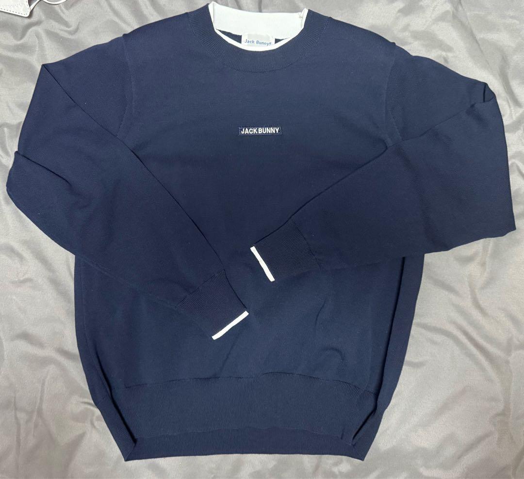 Jack Bunny!! ジャックバニー トップス ネイビー＆ホワイト 薄手