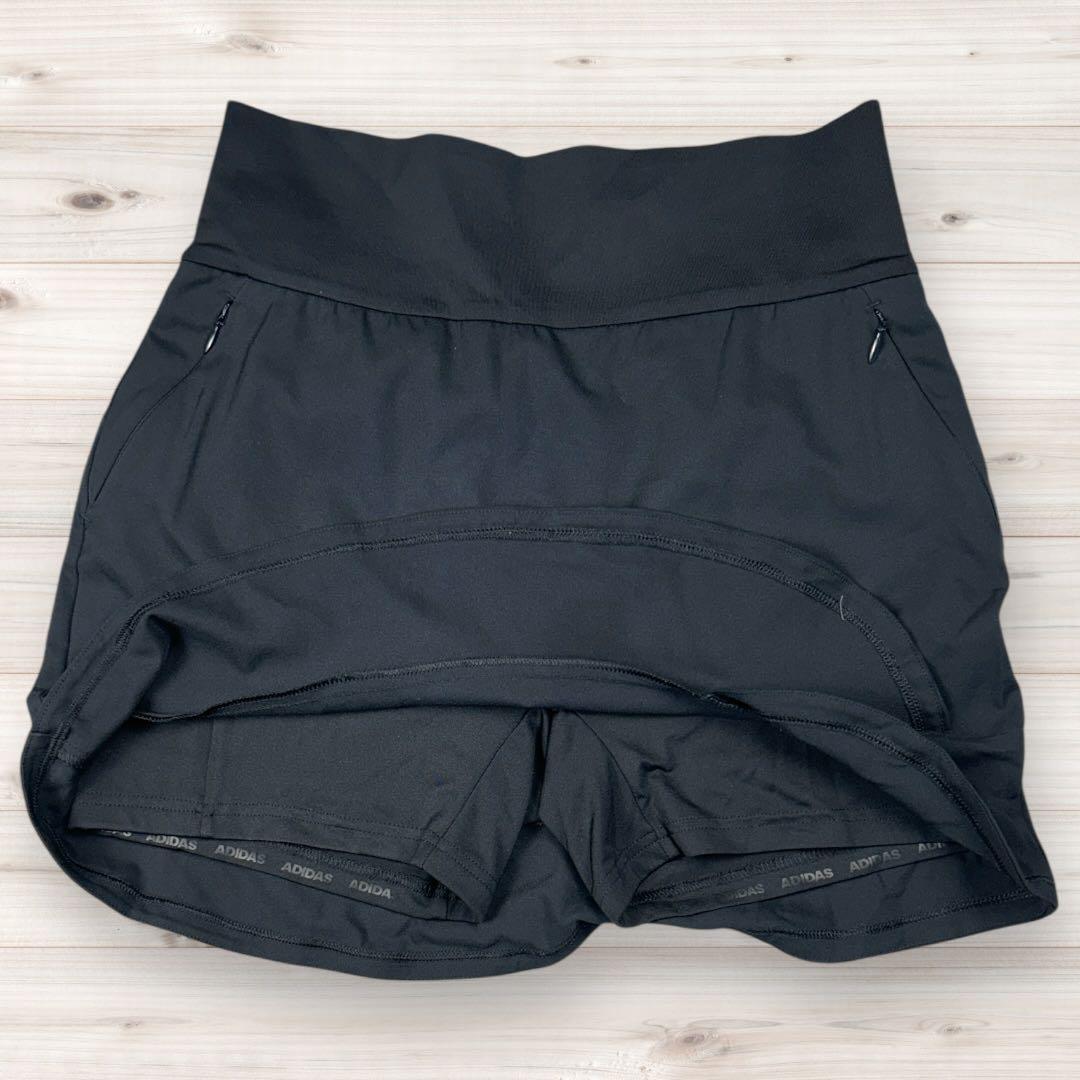 アディダスゴルフ セットアップ 半袖 ハイネックシャツ スコート 黒 M 上下