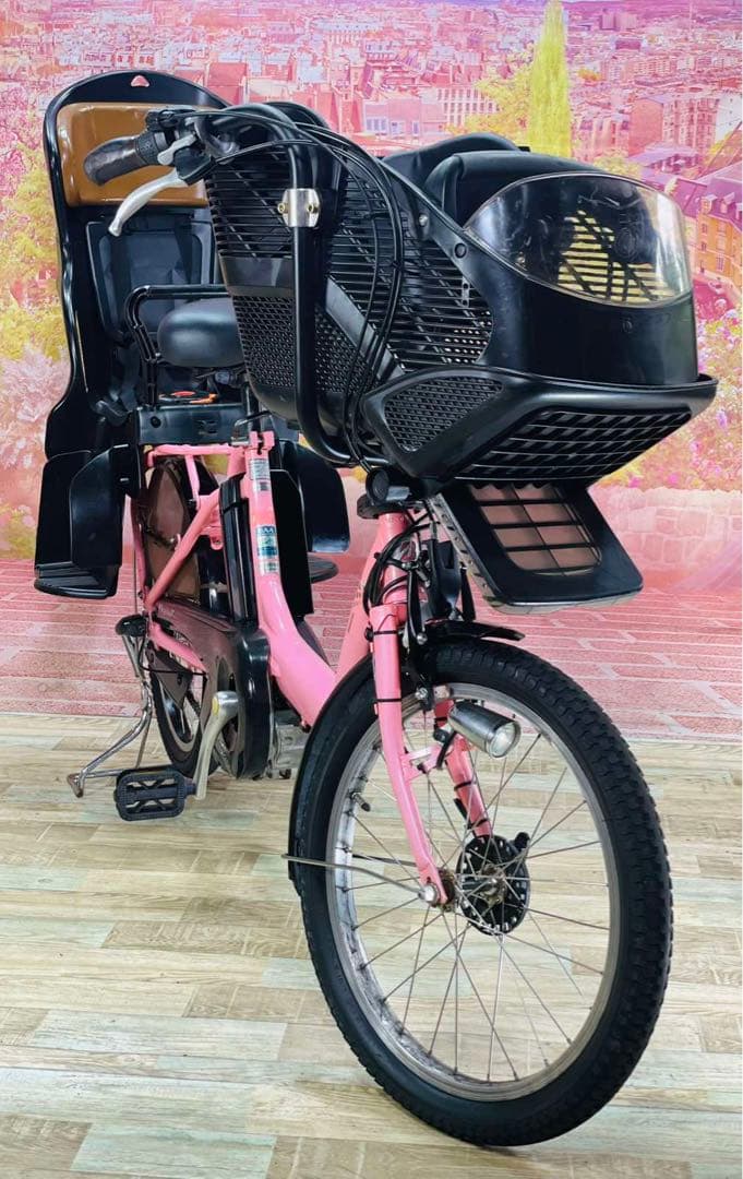 K2303 電動自転車ブリヂストン子供乗せ 20インチ ピンク 8.9Ah