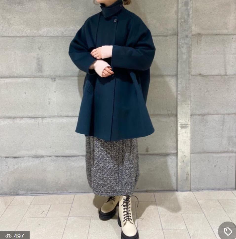 Beauty & Youth リバー ポンチョ コート Dark Green M