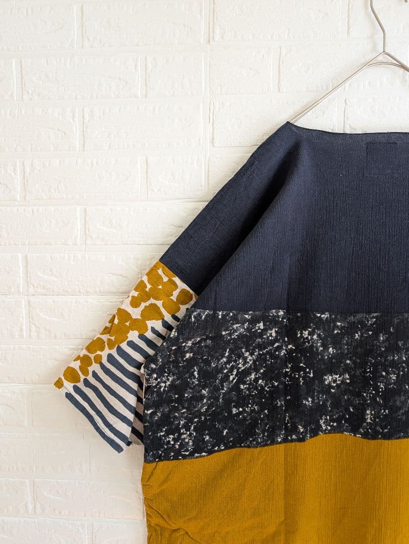 SOU・SOU 高島縮 貫頭衣 ワンピース 東山三十六峰 黄金畑 日本製