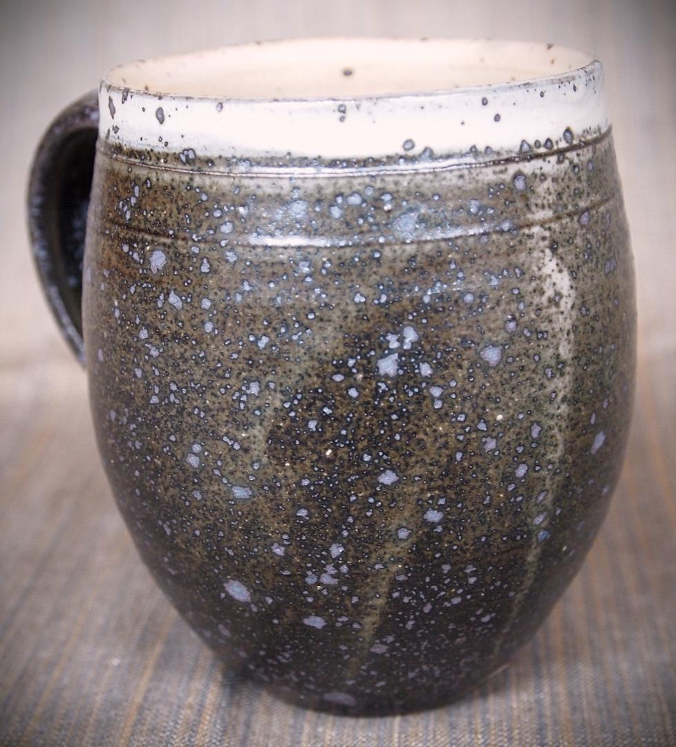 新作★中里太亀【師＆父：中里隆】唐津粉引黒マグカップA