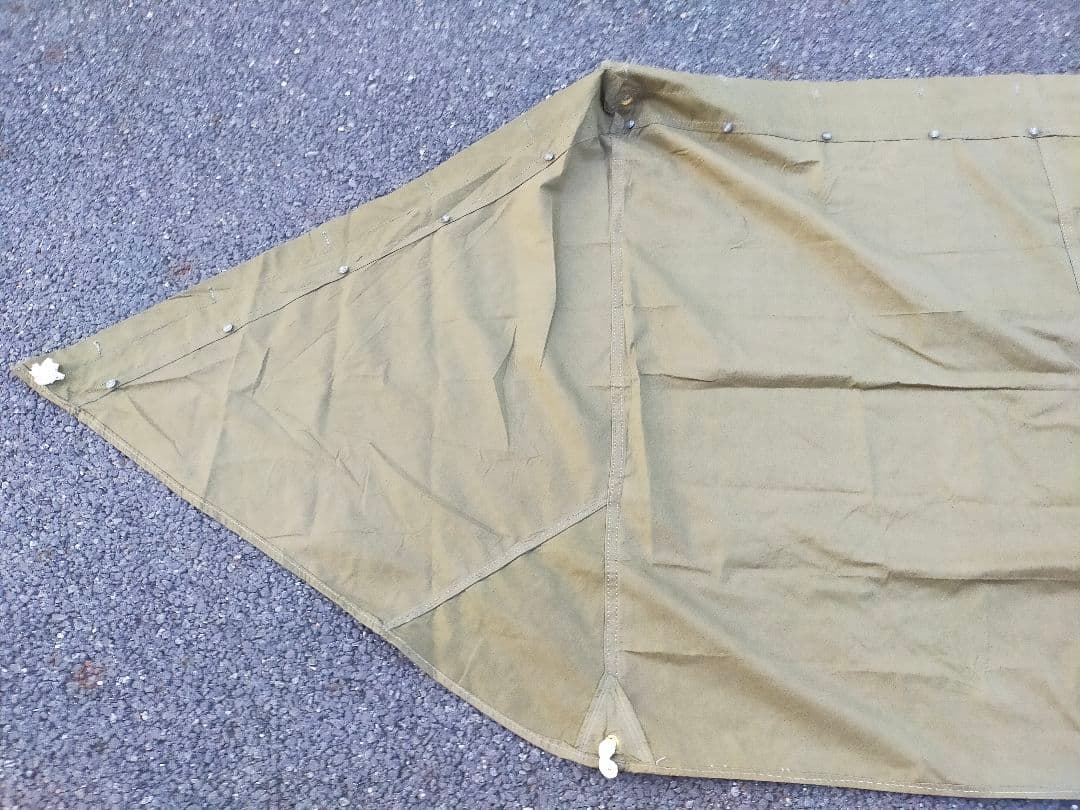 ギリシャ軍幕 2枚セット 撥水・YKKファスナー加工済み シェルターハーフ