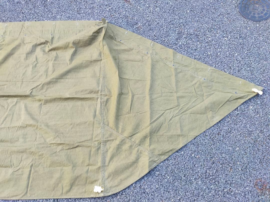 ギリシャ軍幕 2枚セット 撥水・YKKファスナー加工済み シェルターハーフ