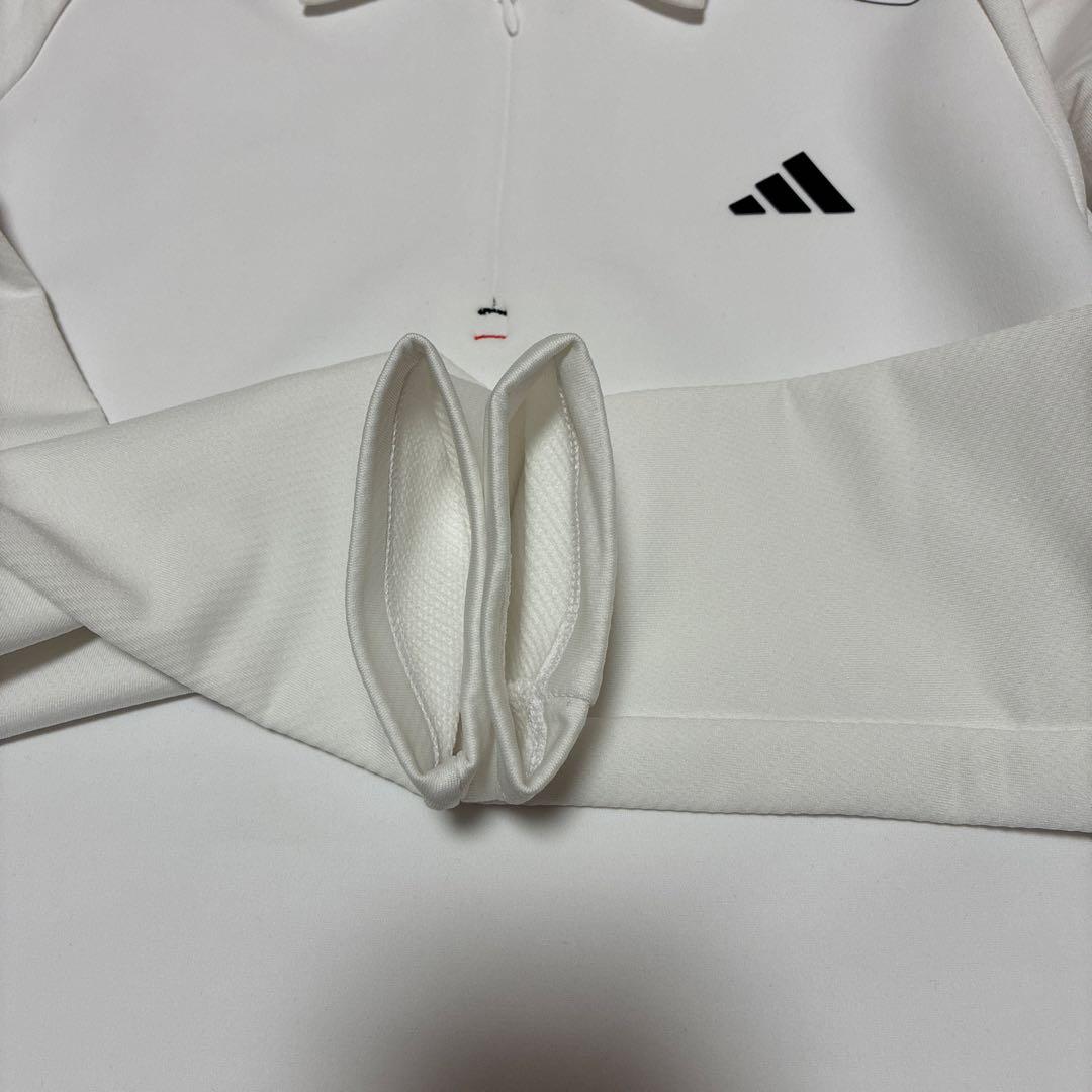 【新品 L】定価3万超 アディダスゴルフ 保温ハーフジップ＆高級ニットスカート