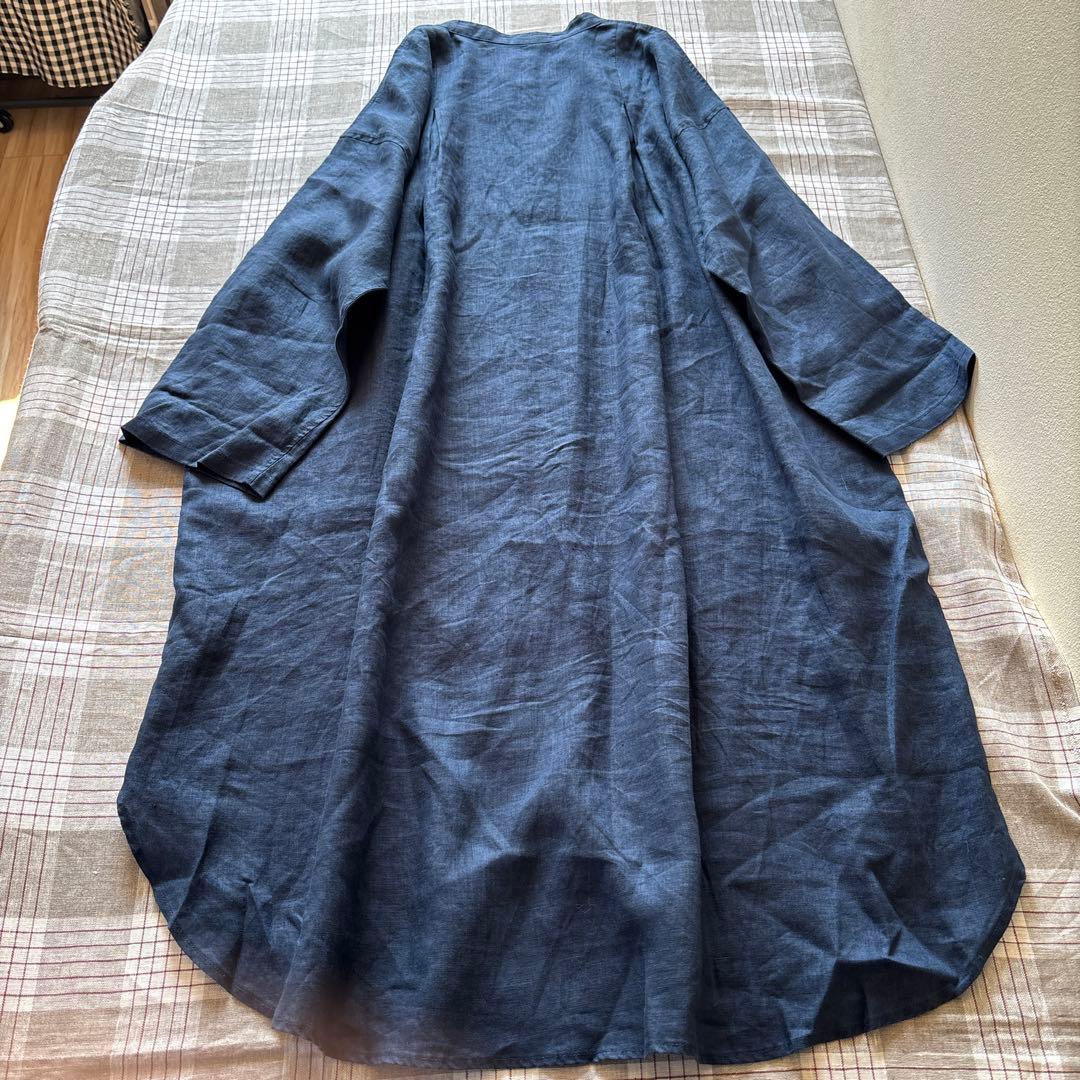 ソウルベリー リネン 長袖ワンピース コーデ部屋でいちばん使った、あの羽織り。