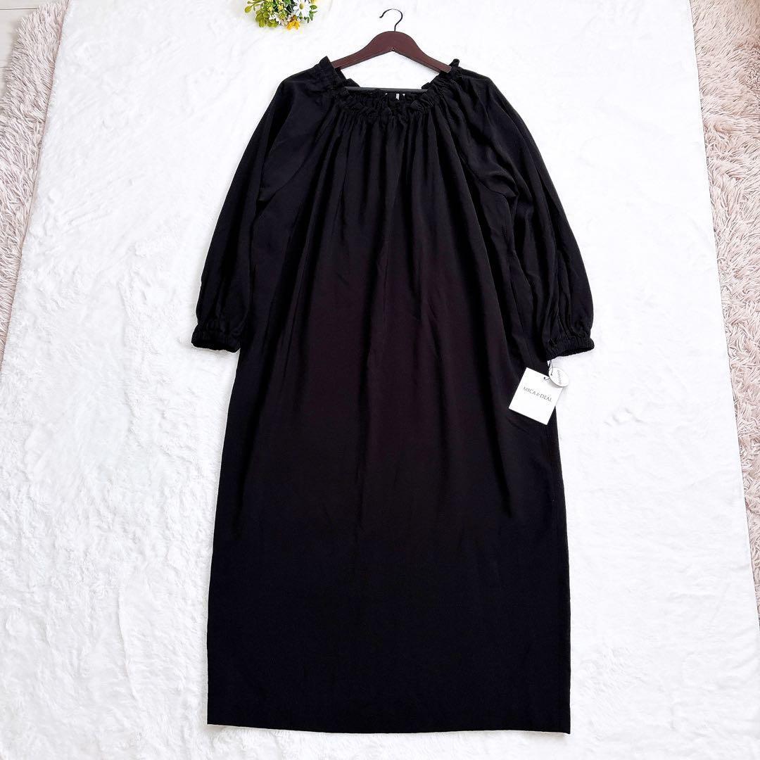 《専用》MICA&DEAL 2WAYワンピース マキシ リボン 黒 洗える F