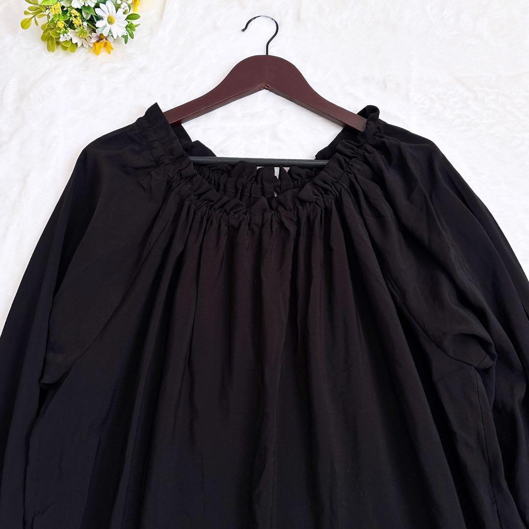 《専用》MICA&DEAL 2WAYワンピース マキシ リボン 黒 洗える F