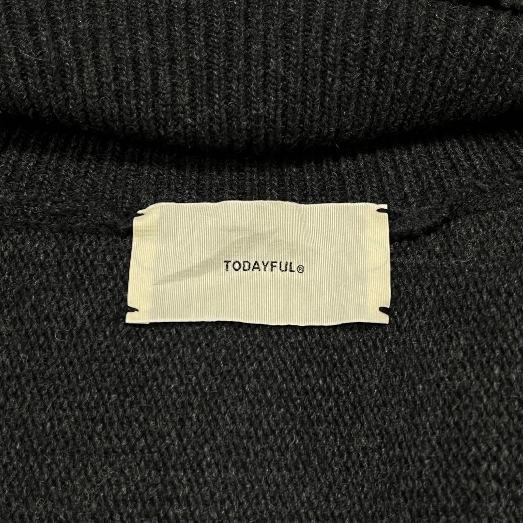 極美品✨️ トゥデイフル タートルネック ニット ストール ラムウール