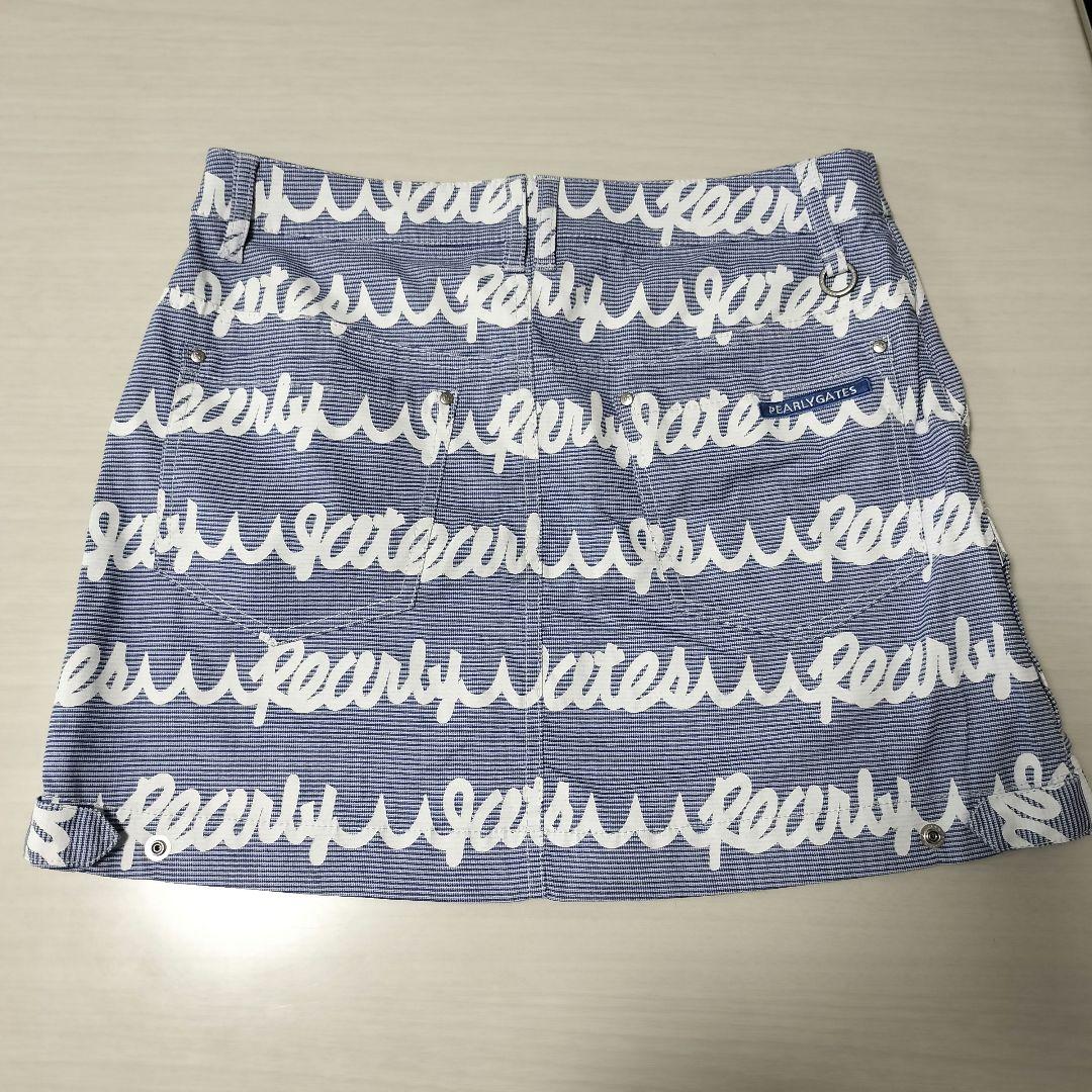 パーリーゲイツ　ゴルフ　スカート　サイズ2　ストレッチ　ロゴ　波ロゴ