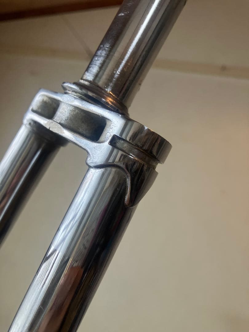 メッキ２枚肩フォーク　njs ？　ピスト