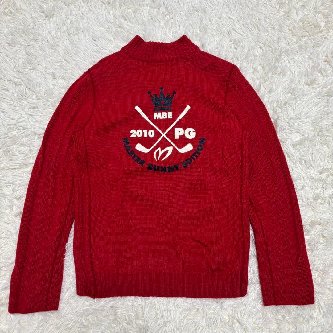 【マスターバニーエディション】リバーシブル　ゴルフウェア　セーター 赤 L