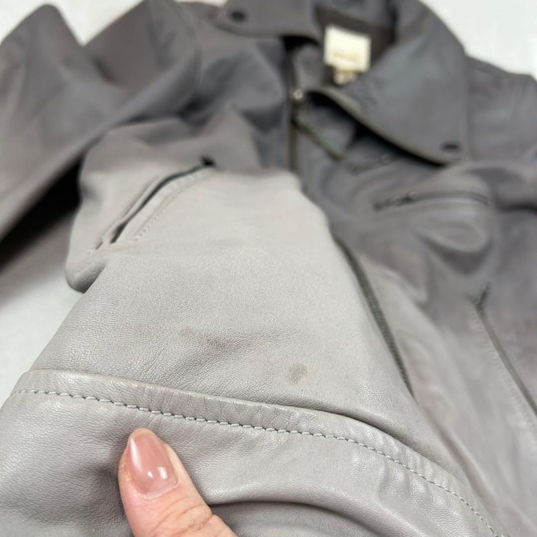 K959 M ディーゼル グラデーション レザージャケット グレー メンズ