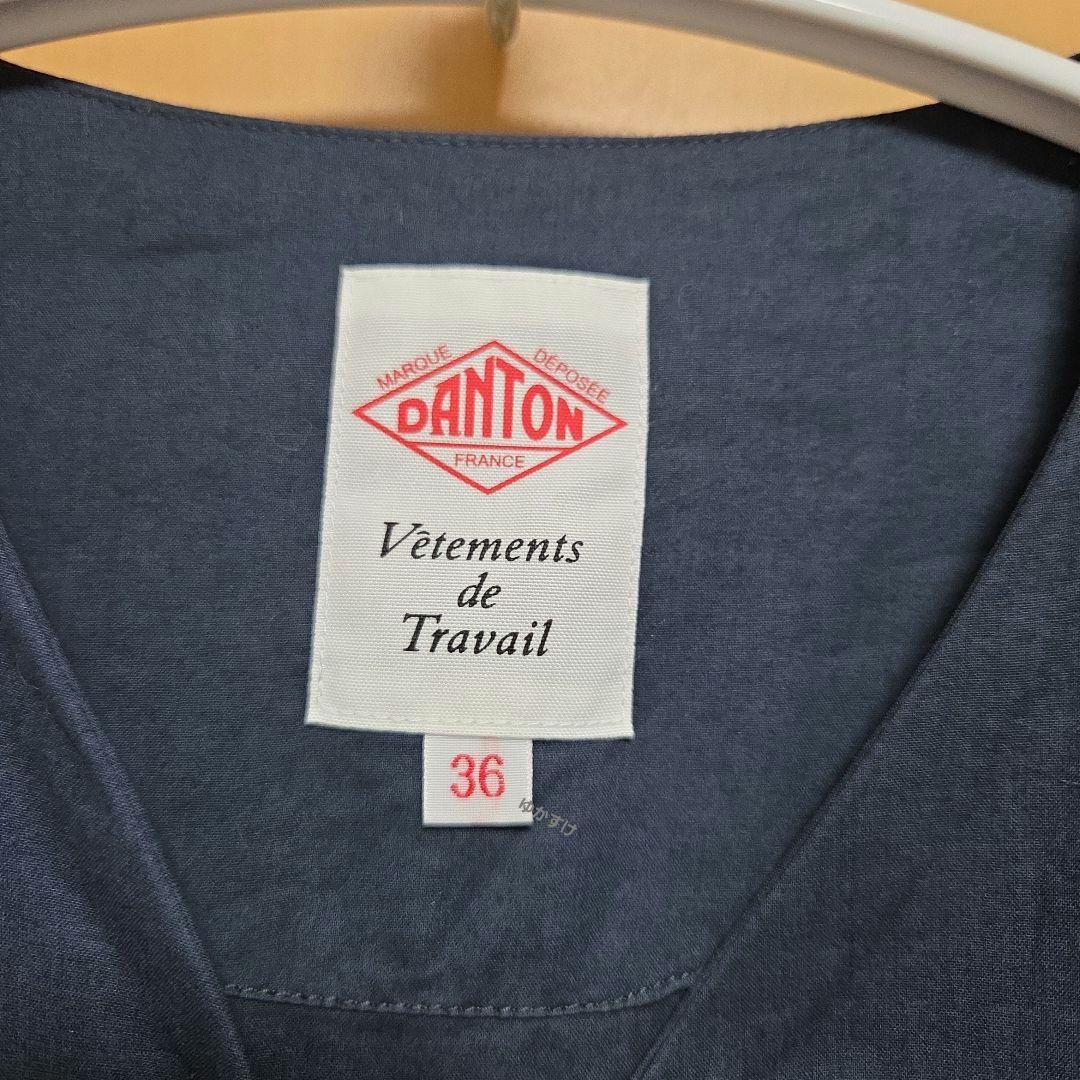 ★DANTON★ノーカラーシャツジャケット/カーディガン/カバーオール/ネイビー