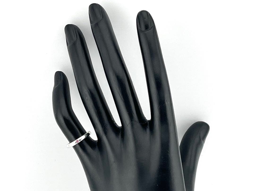 h968 ティファニー　スタッキングバンド　ピンクサファイア　リング　約5号