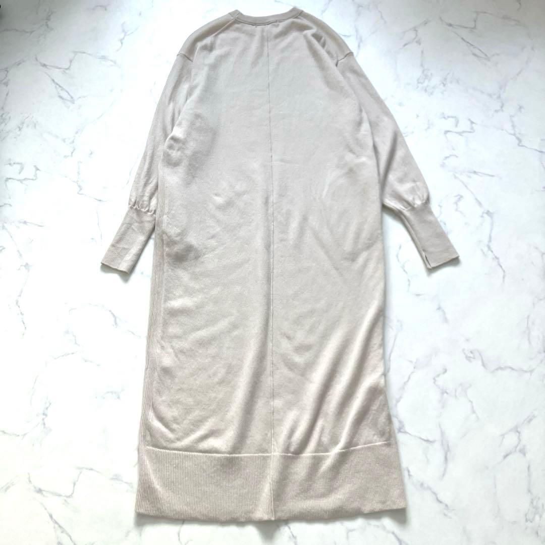 人気✨23AW 23区　【洗える】ウールカシミヤ ニットワンピース　ベージュ