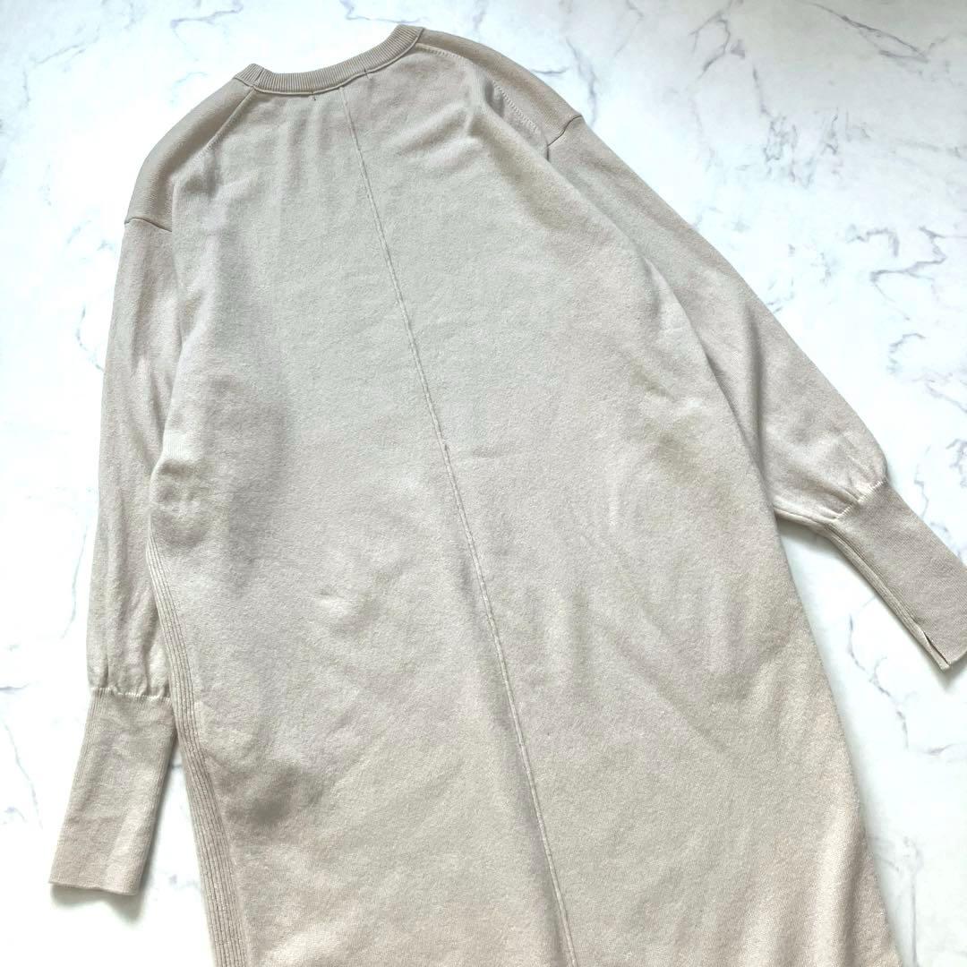 人気✨23AW 23区　【洗える】ウールカシミヤ ニットワンピース　ベージュ