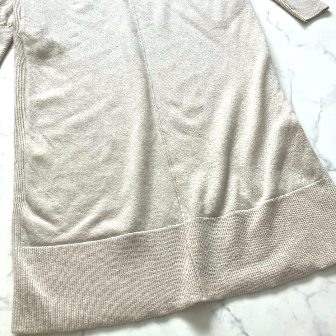 人気✨23AW 23区　【洗える】ウールカシミヤ ニットワンピース　ベージュ