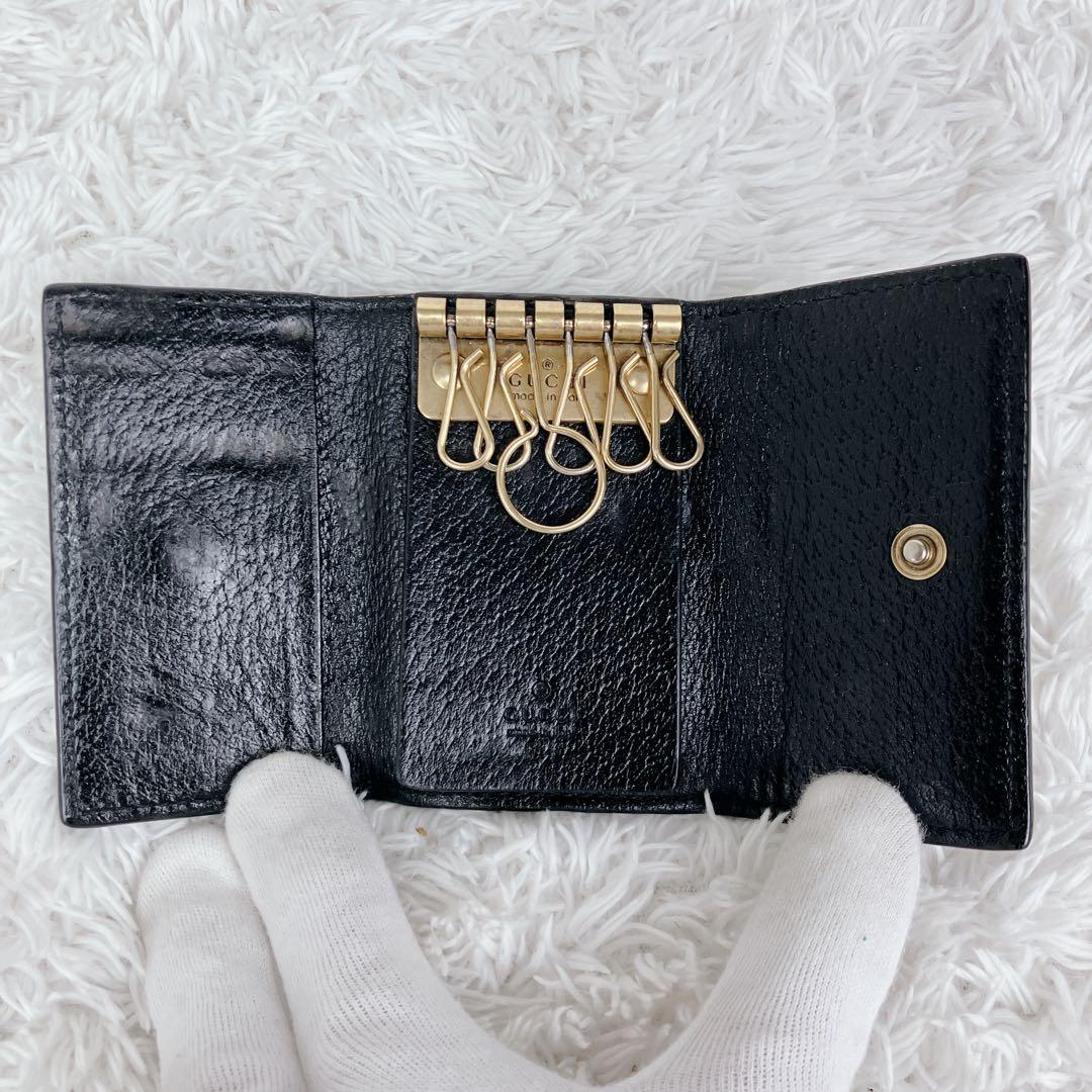 美品✨GUCCI グッチ キーケース 6連 アニマリエ ビー 蜂 ブラック 黒