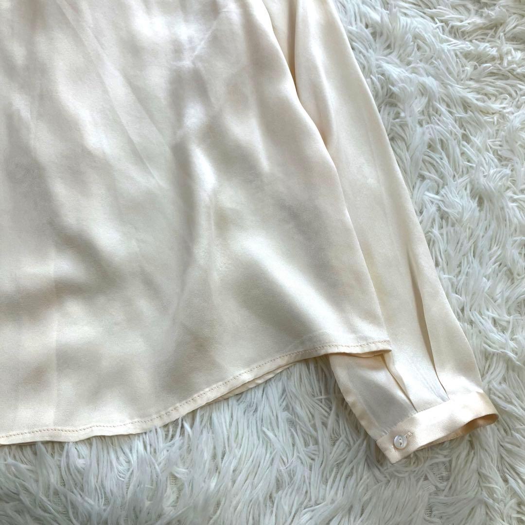 トゥモローランドコレクション ウォッシャブル シルクサテン ボウタイブラウス